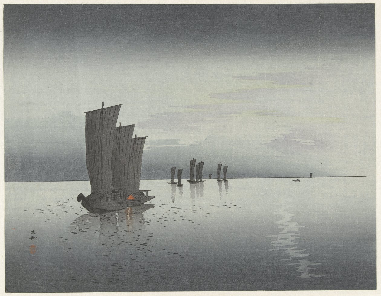 halászhajók alkotó: Ohara Koson