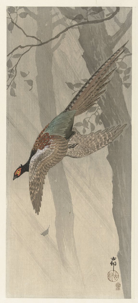 Repülő fácán alkotó: Ohara Koson