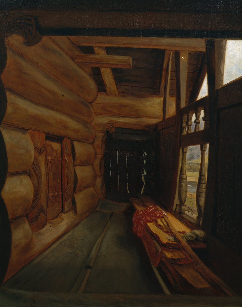 Setesdal Interior (olaj, vászon) alkotó: Olaf Isaachsen