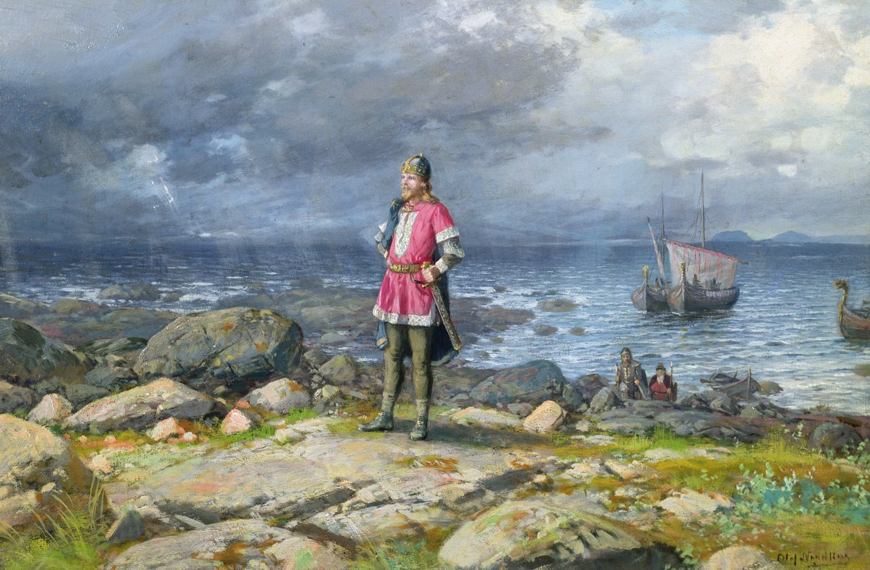 The Viking (oil on board)   1321310   hu       hungarian Successfully Translated  Original: Profilbillede af kunstnerens anden hustru Juliane Marie Abildgaard, siddende, hel figur Translat: Profilbillede af kunstnerens anden hustru Juliane Marie Abildgaard alkotó: Olaf Nordlien