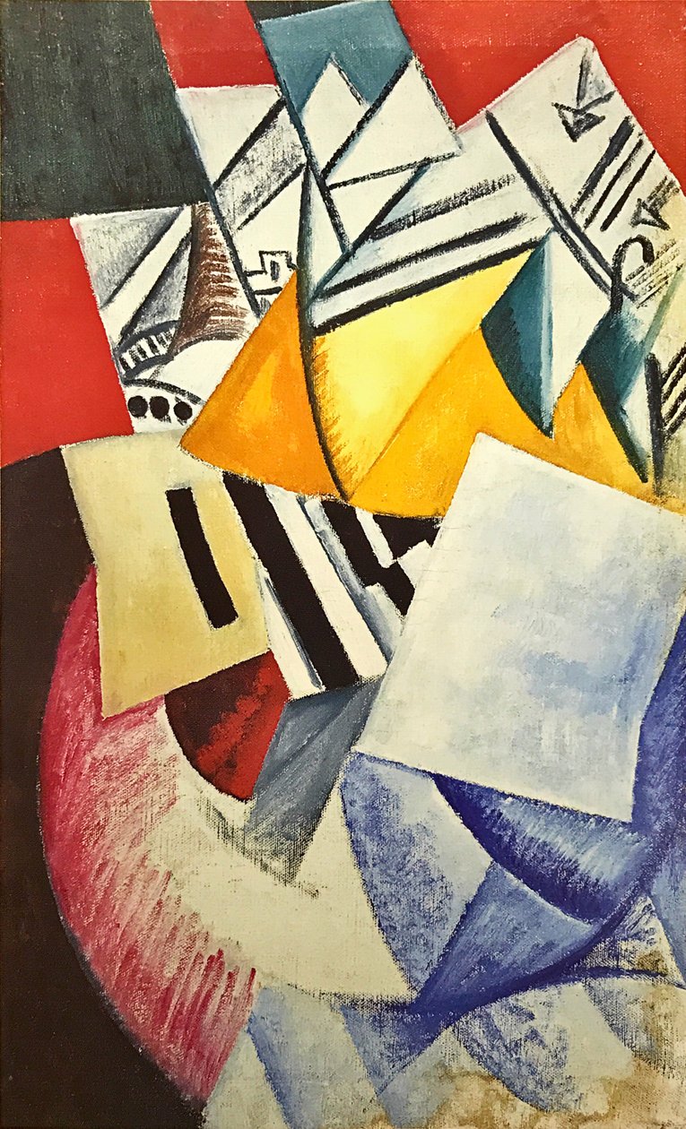 Összetétel kártyákkal alkotó: Olga Rozanova