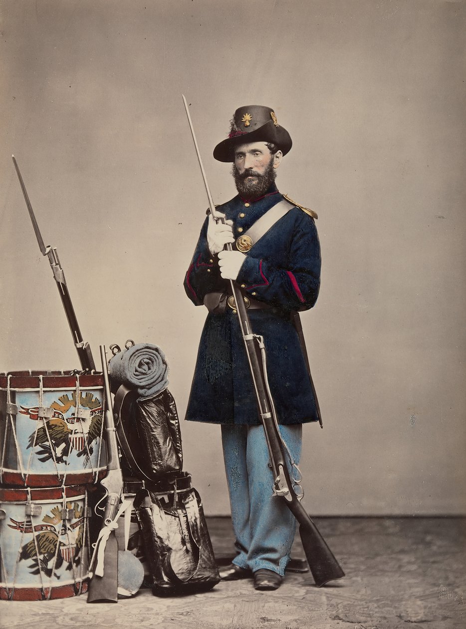 Rendelet, közlegény, 1866. alkotó: Oliver H. Willard.