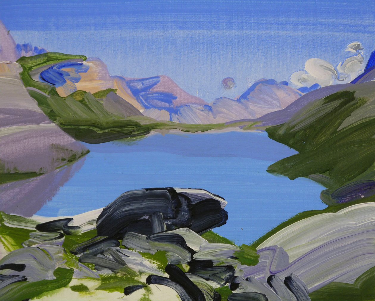 Leukerbad 23, 2012 (akril, vászon) alkotó: Olivier Morel