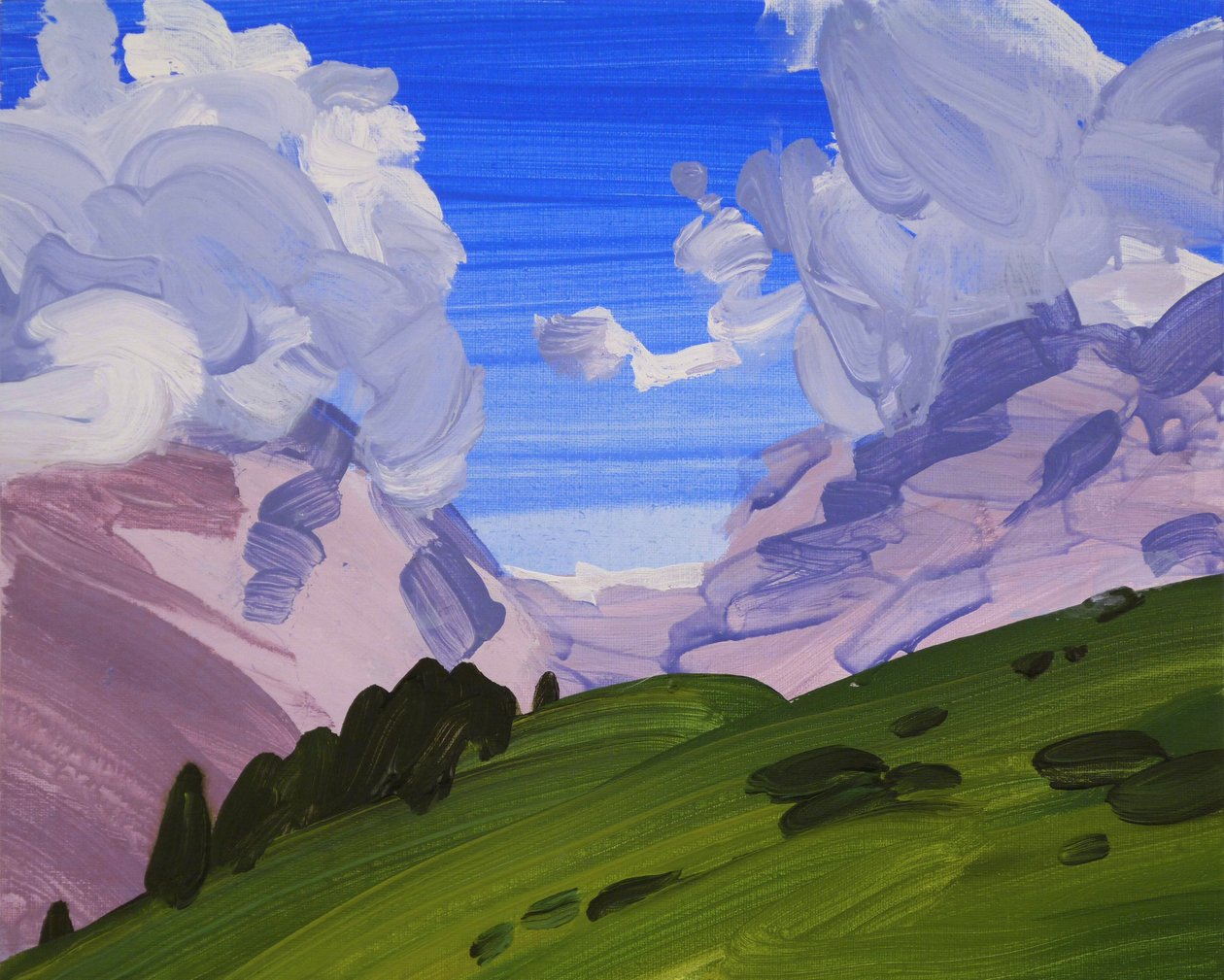 Leukerbad 24, 2012 (akril, vászon) alkotó: Olivier Morel
