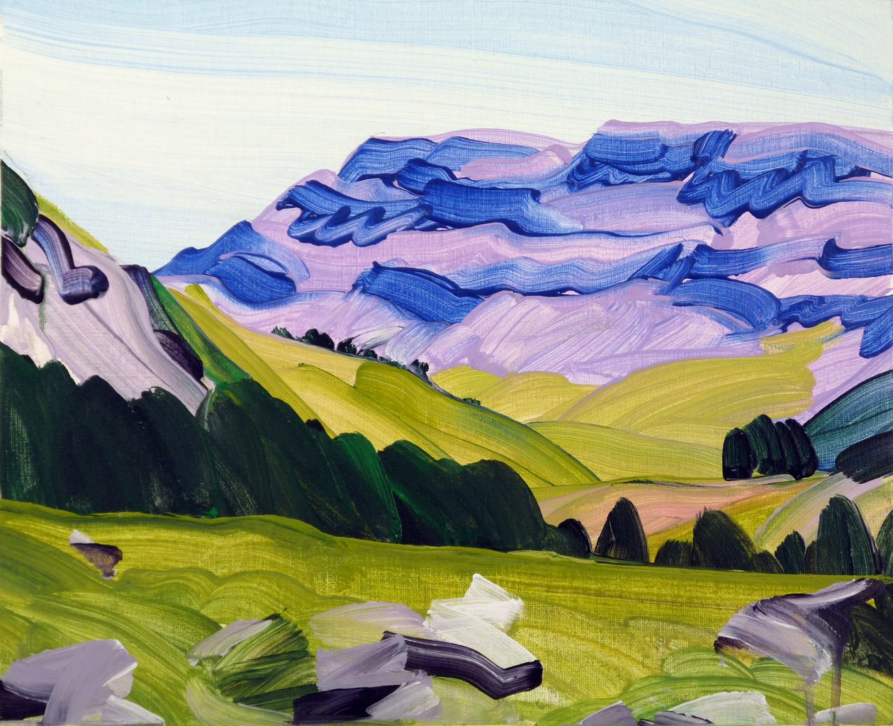 Leukerbad 33, 2017 (akril, vászon) alkotó: Olivier Morel