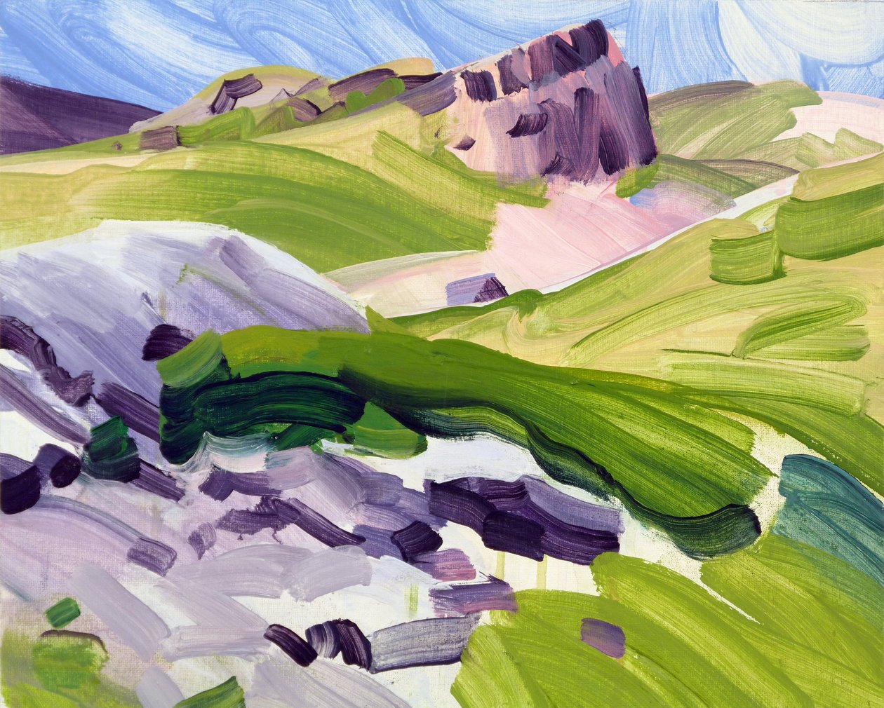 Leukerbad 35, 2017 (akril, vászon) alkotó: Olivier Morel