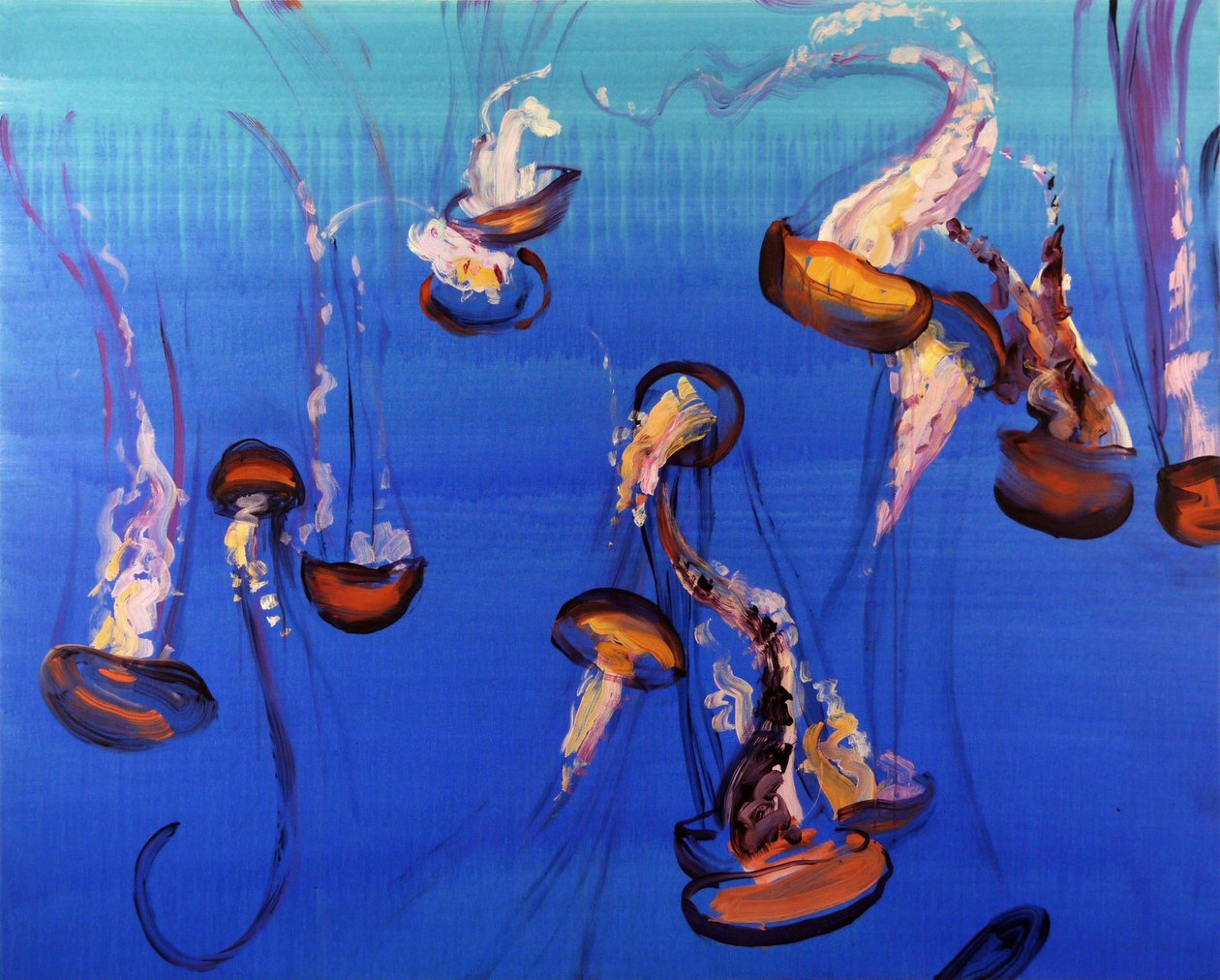 Méduses, 2012 (akril, vászon) alkotó: Olivier Morel