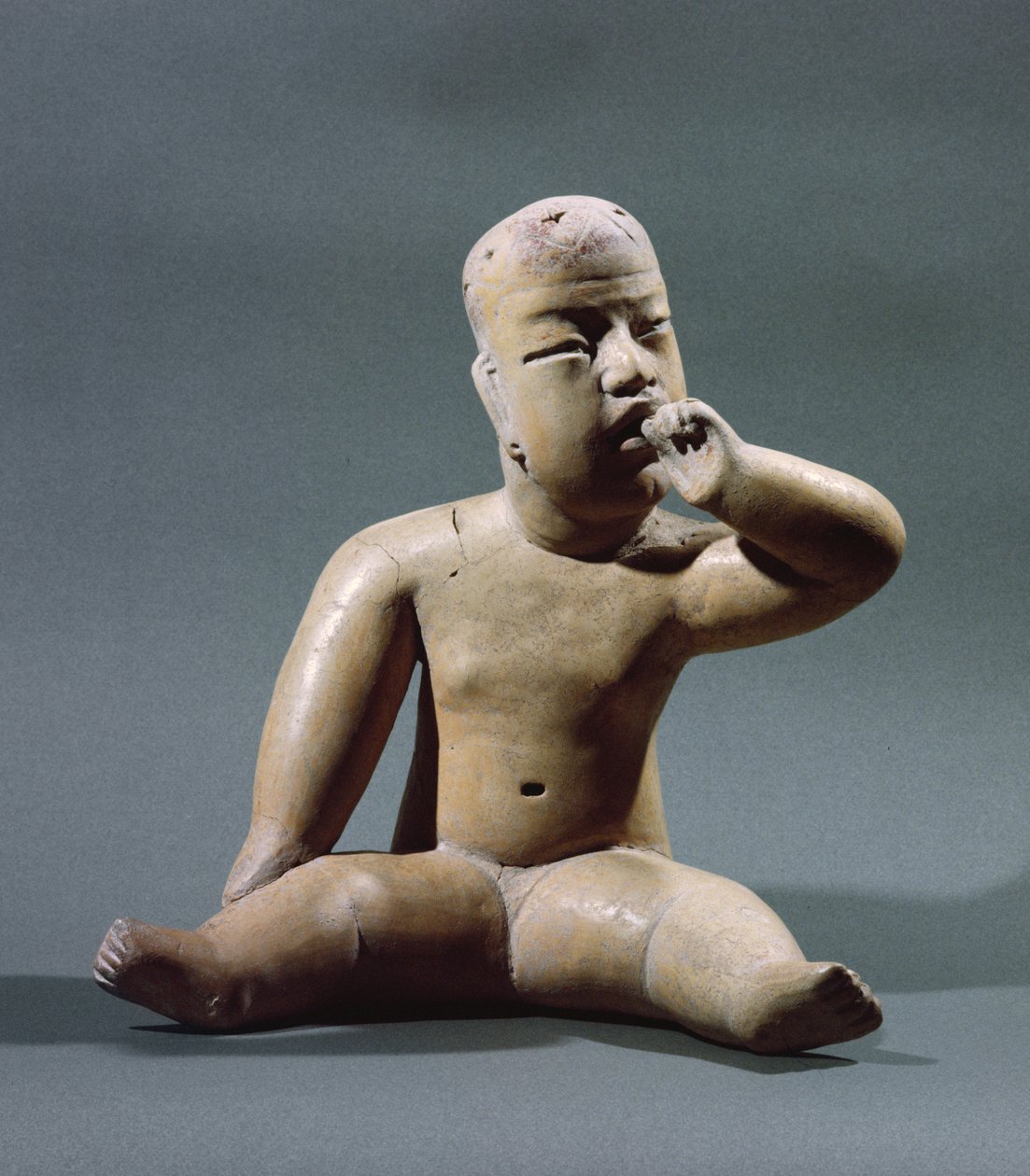 Babafigura szobrocska (kerámia) alkotó: Olmec