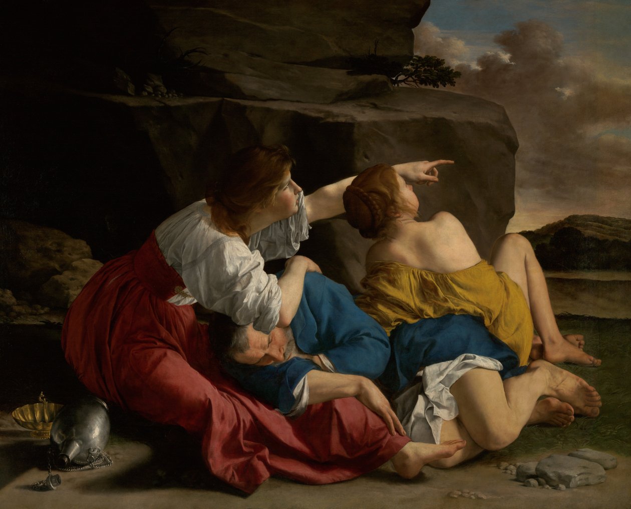 Lót és lányai alkotó: Orazio Gentileschi
