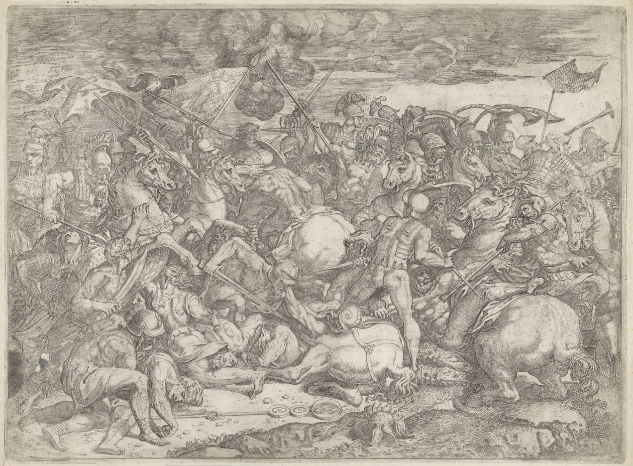 A Milvius-hídi csata alkotó: Orazio Farinati (attributed to)