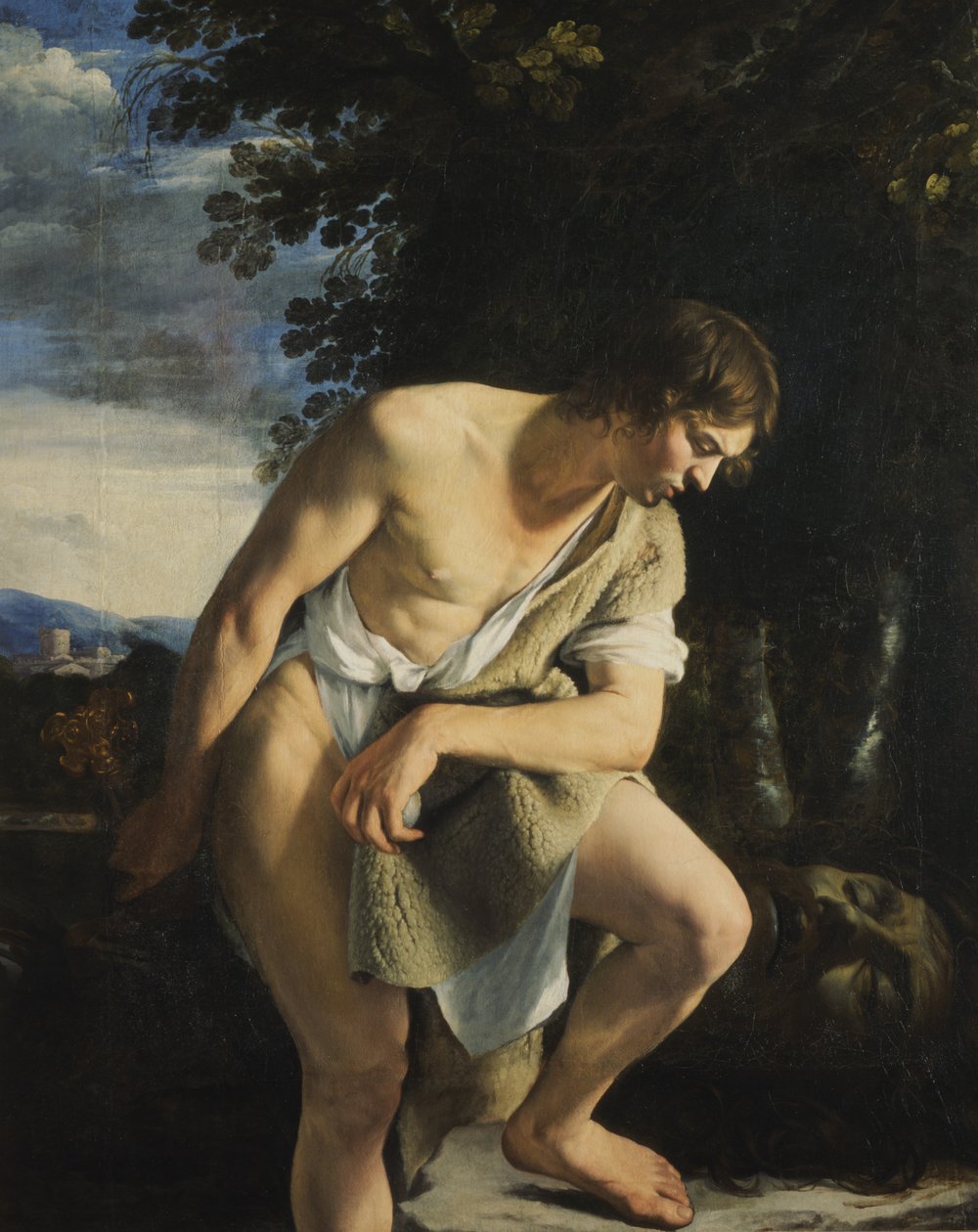 David (olaj, vászon) alkotó: Orazio Gentileschi