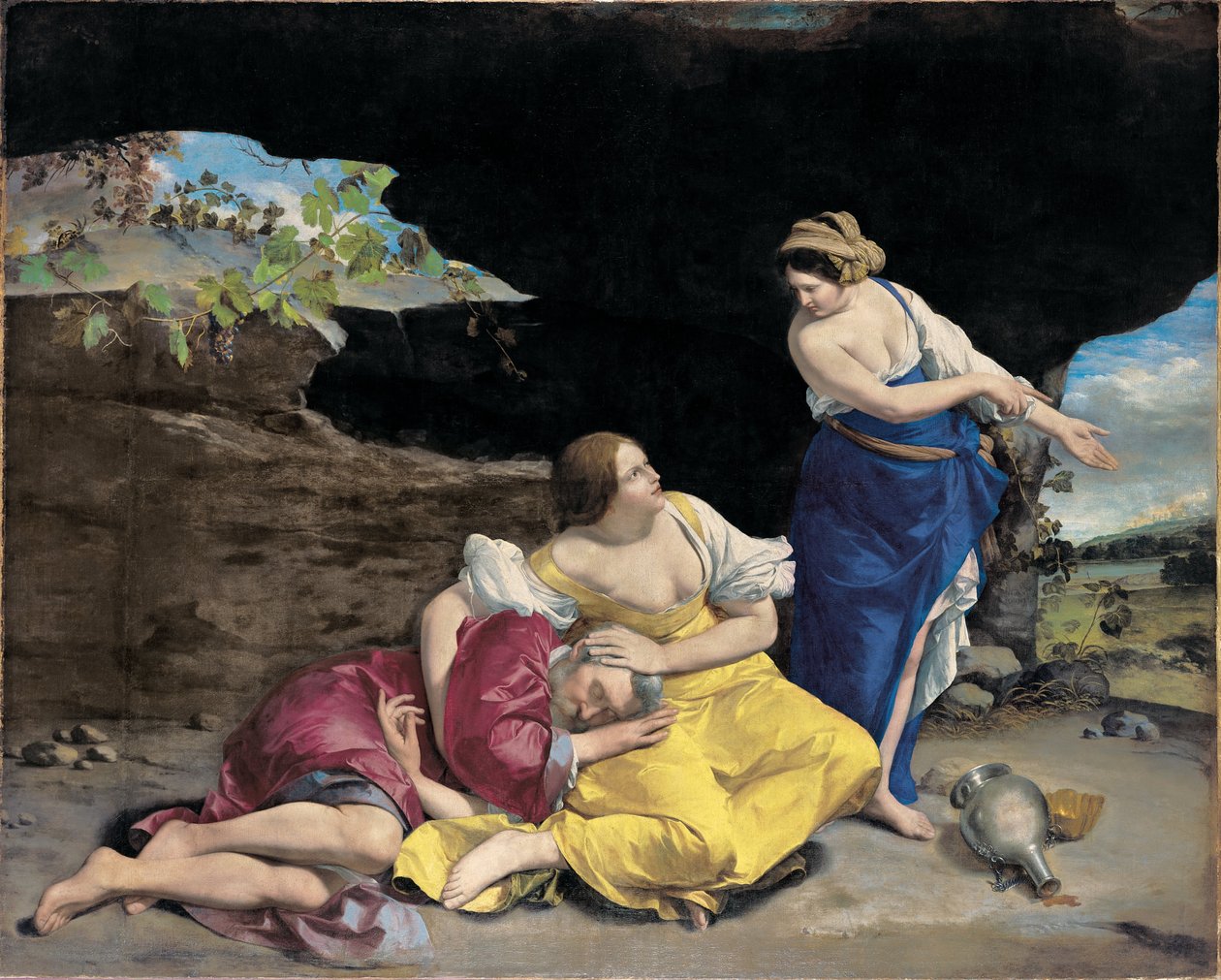 Lót és lányai alkotó: Orazio Gentileschi
