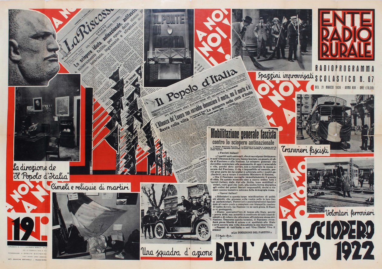Vidéki Rádióhatóság Radioprogramma Scholastico N.67, 1936. alkotó: Oreste Gasperini