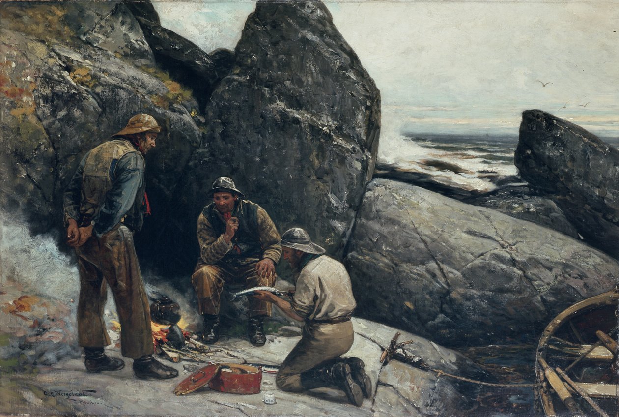 Halászok alkotó: Oscar Arnold Wergeland