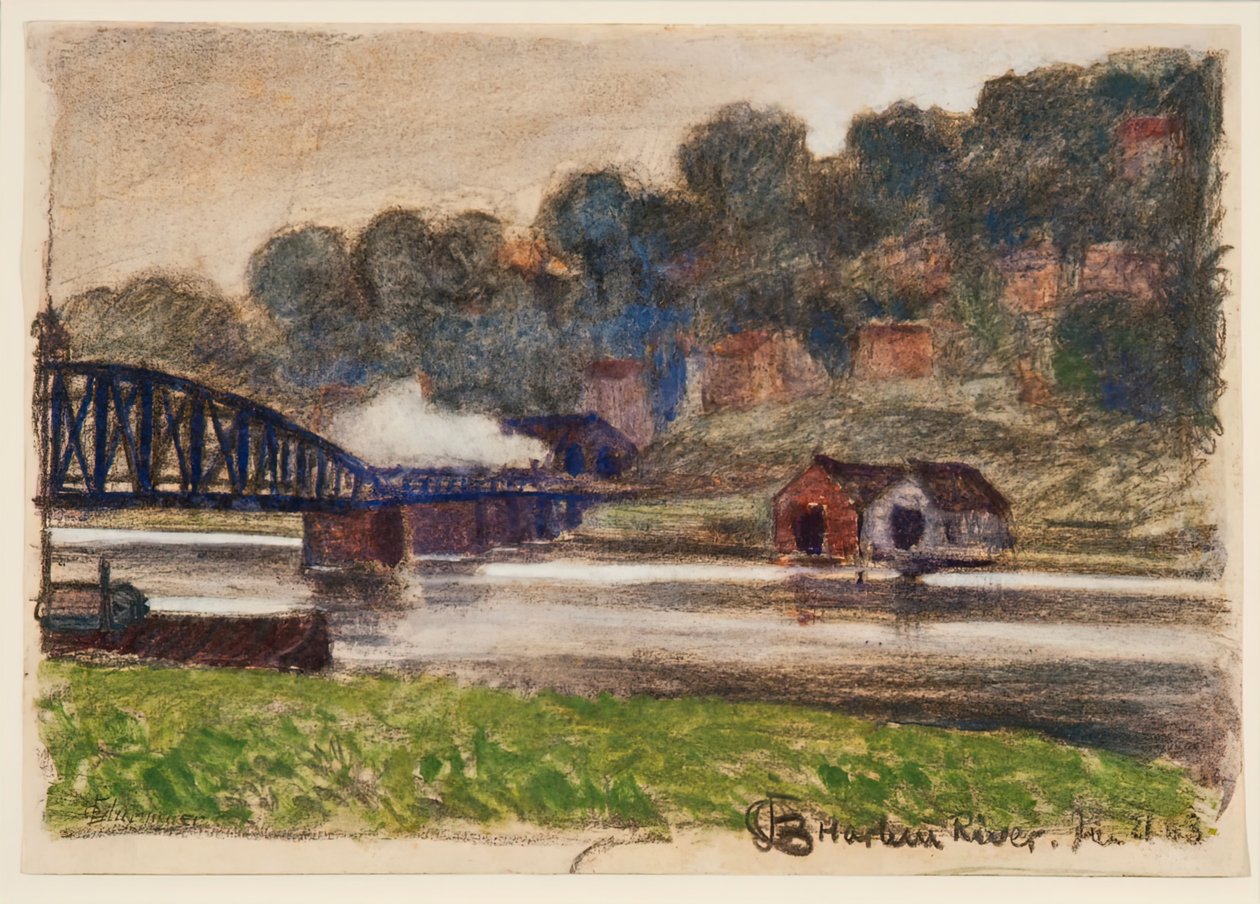 Harlem folyó, 1903. JANUÁR 21. alkotó: Oscar Bluemner