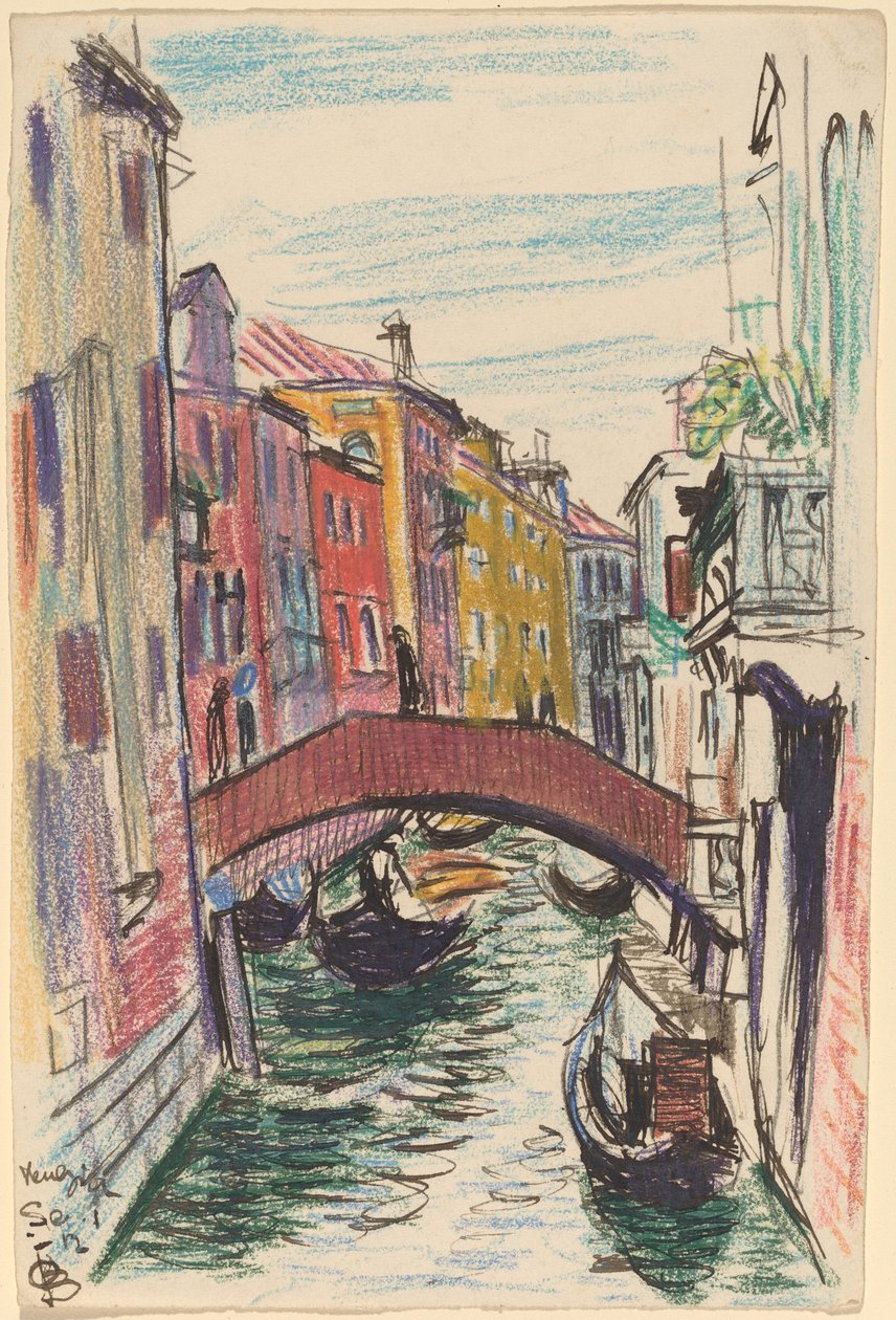 Canal, Velence alkotó: Oscar F. Bluemner