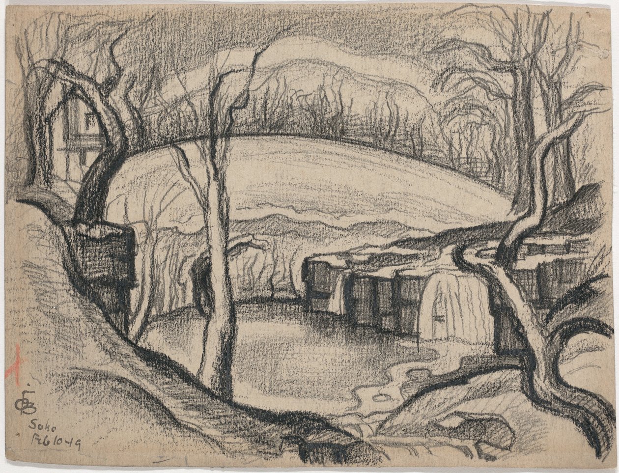 Soho (egyenes) alkotó: Oscar F. Bluemner