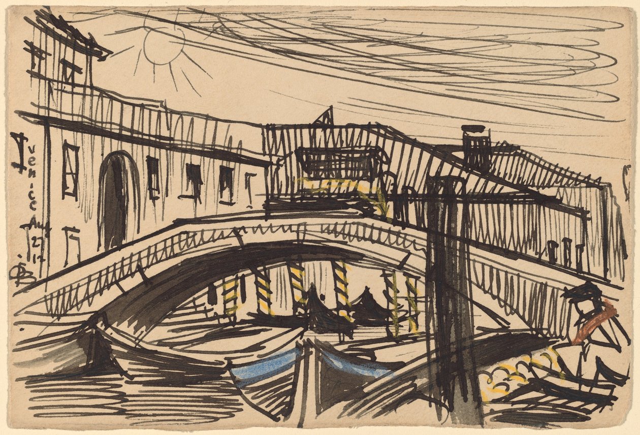Velence, csónakok alkotó: Oscar F. Bluemner