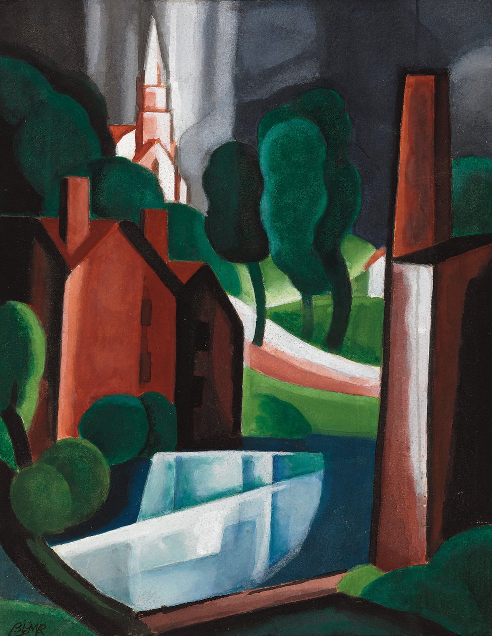 New Hampshire Town alkotó: Oscar Florianus Bluemner