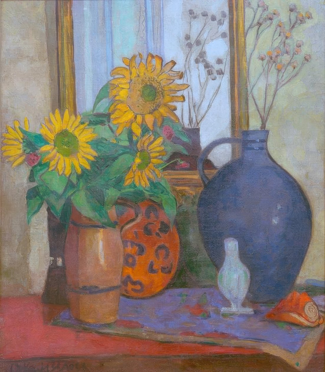 Napraforgó Matisse tálkával alkotó: Oskar Moll