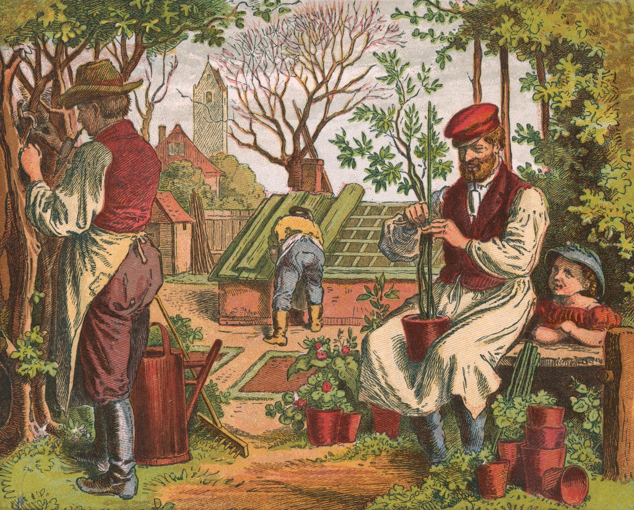 Kertészet, 1871 alkotó: Oskar Pletsch