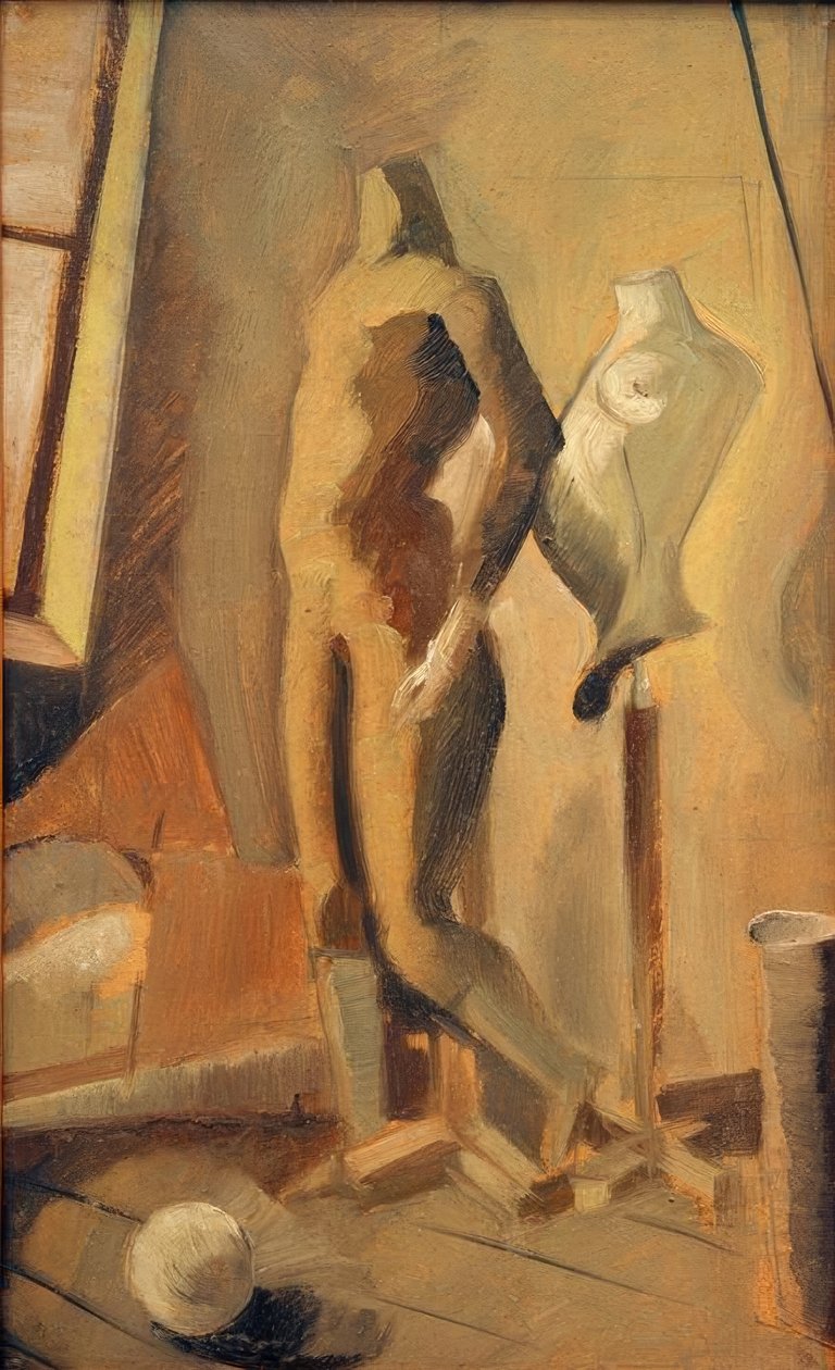 Atelierszene alkotó: Oskar Schlemmer