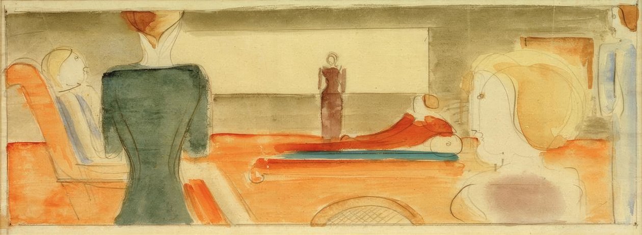 Hat számjegyű belső tér I alkotó: Oskar Schlemmer