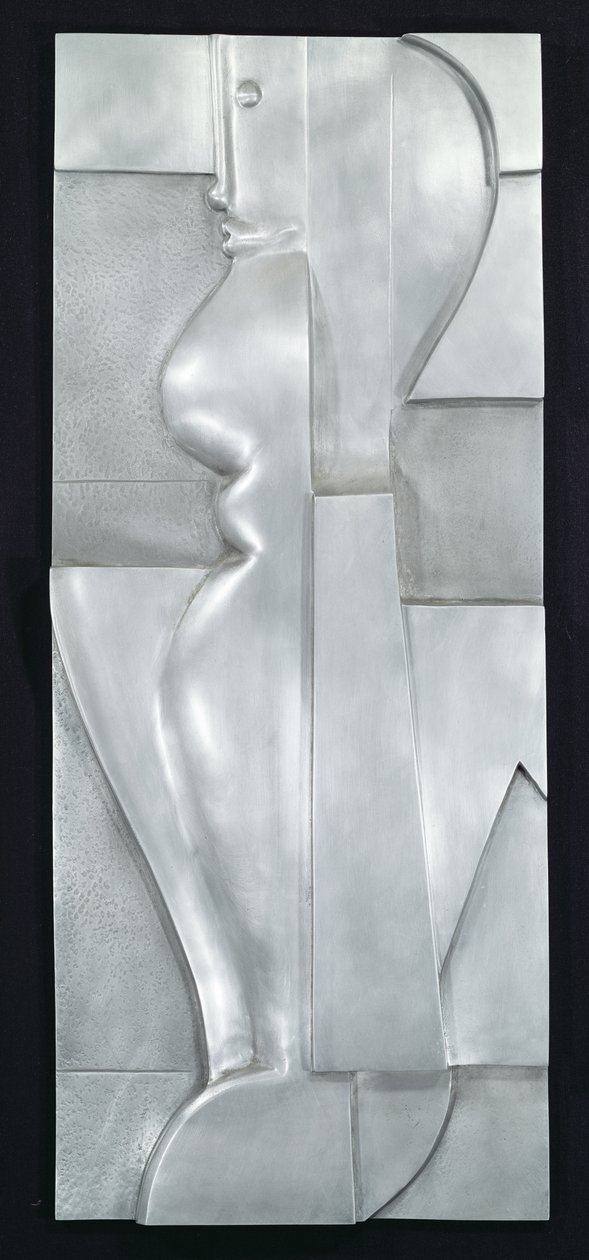 Dombormű H. Absztrakt ábra, 1919 (alumínium) alkotó: Oskar Schlemmer