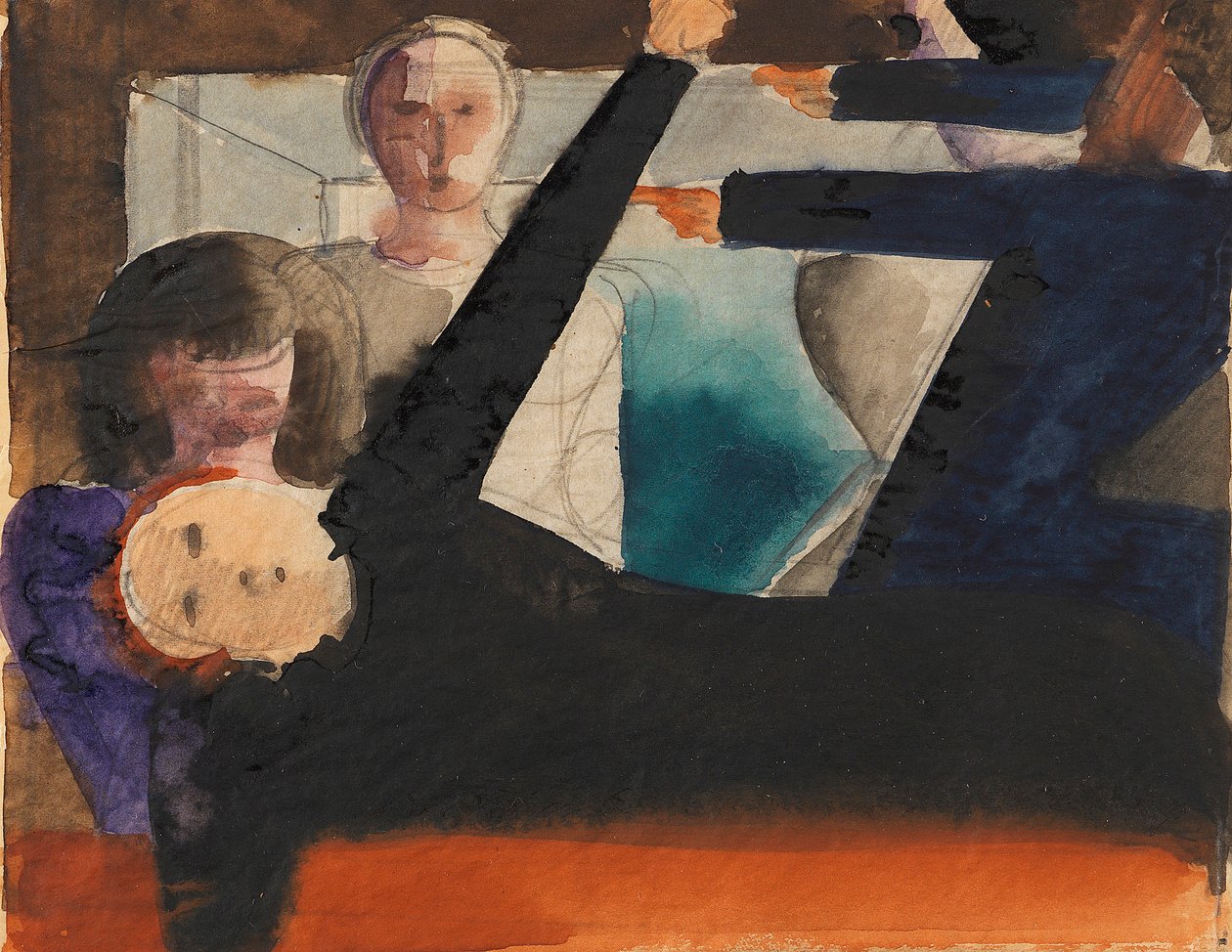 Párbeszéd vád, kb 1924-1925. alkotó: Oskar Schlemmer