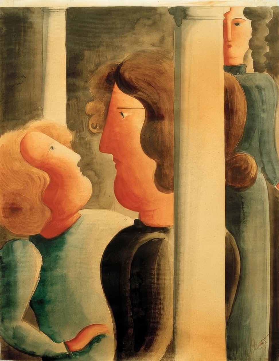 Oszlopok között alkotó: Oskar Schlemmer