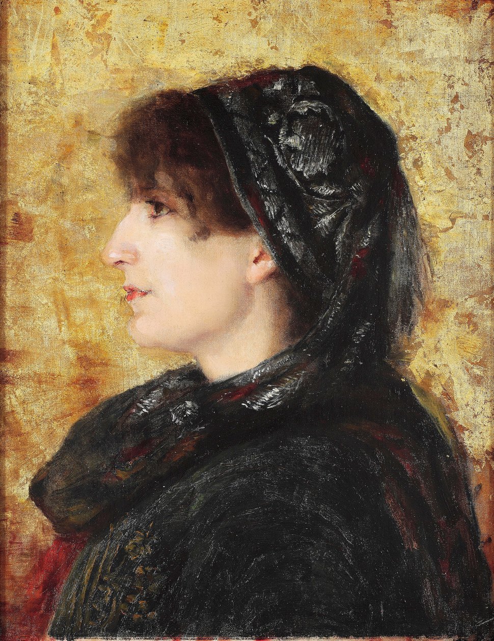 Naile Hanim portréja alkotó: Osman Hamdi Bey