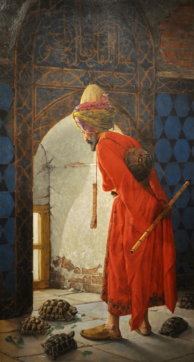 A teknősbéka-kiképző, 1906 alkotó: Osman Hamdi Bey