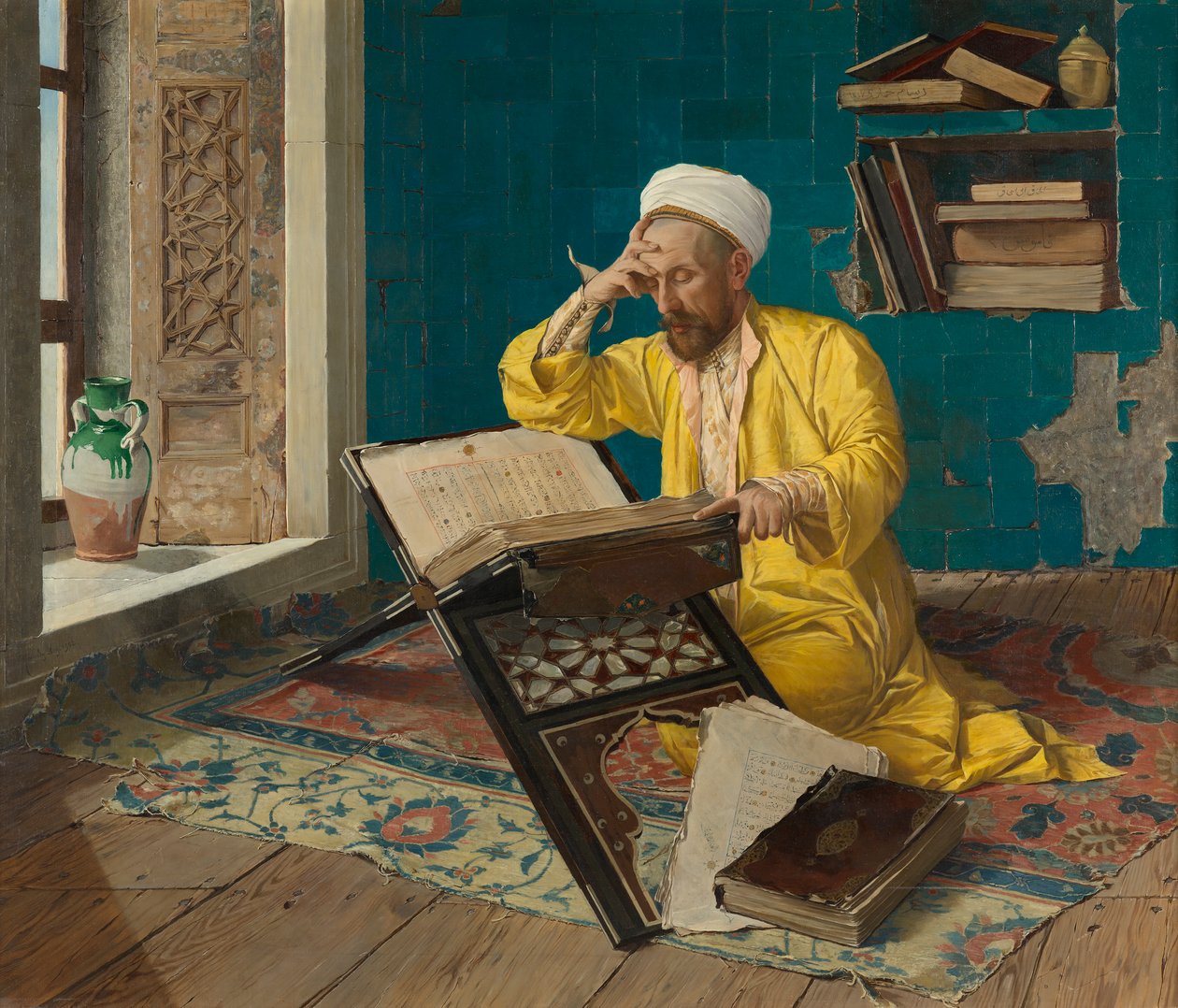 Meditáció a Koránon alkotó: Osman Hamdi Bey