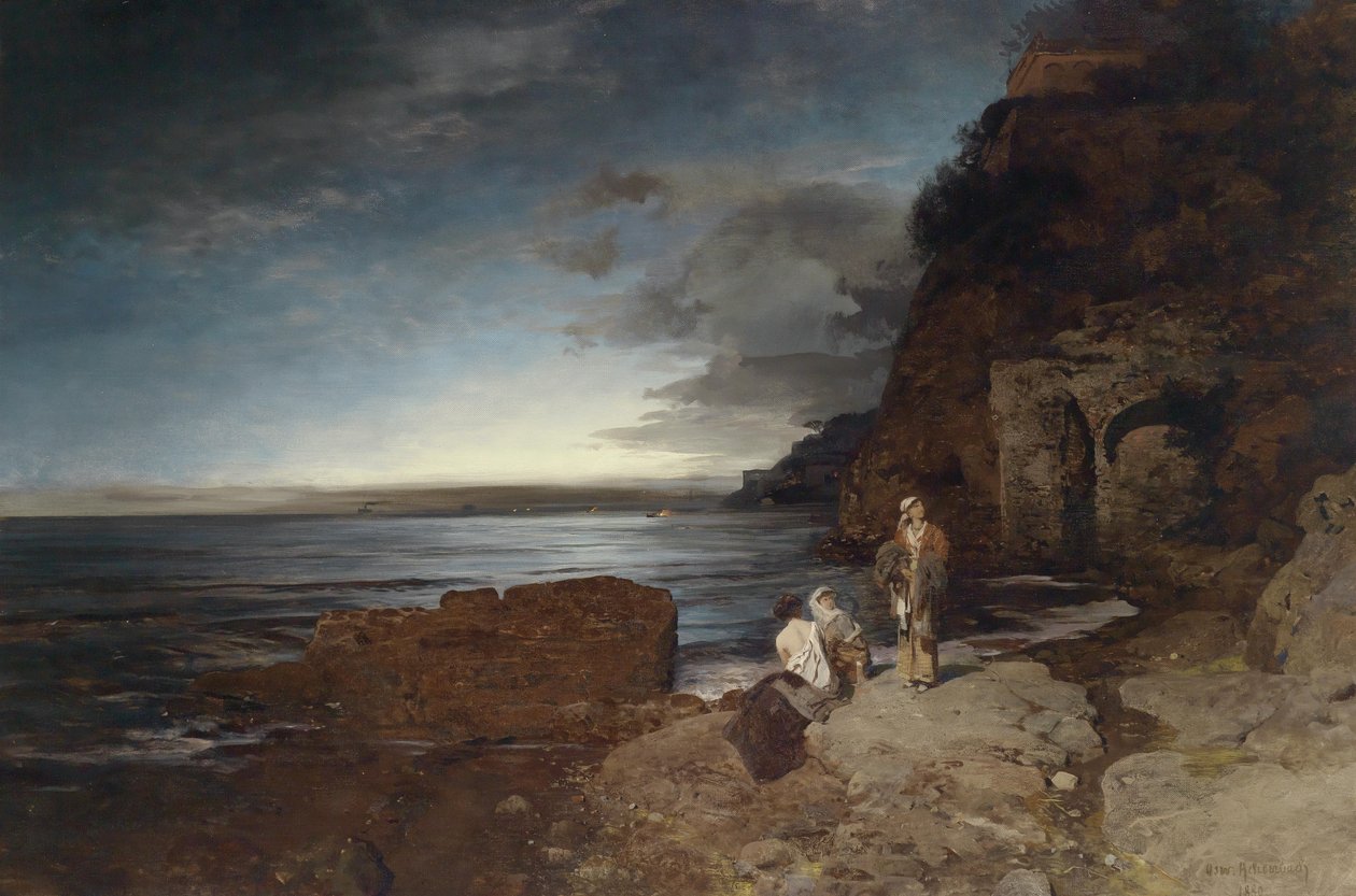 Este a tengerparton alkotó: Oswald Achenbach