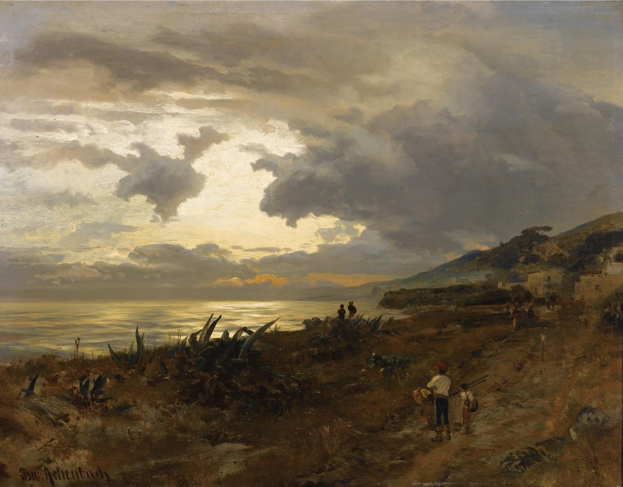 Amalfi -part alkotó: Oswald Achenbach