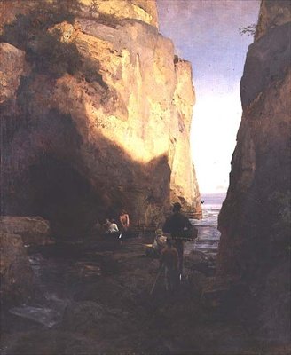Belépés a barlangba alkotó: Oswald Achenbach