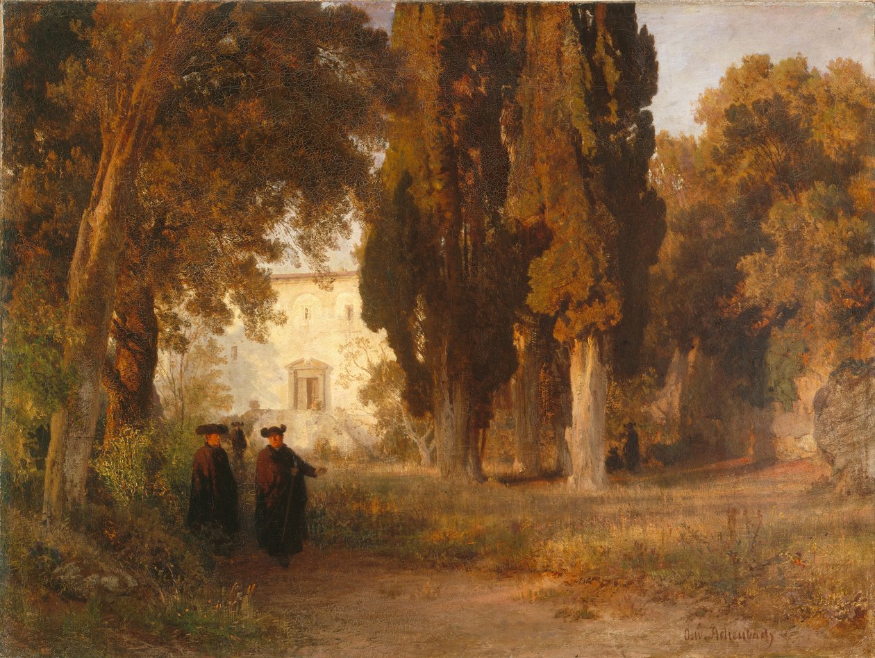 A kolostorkert, 1857 után alkotó: Oswald Achenbach