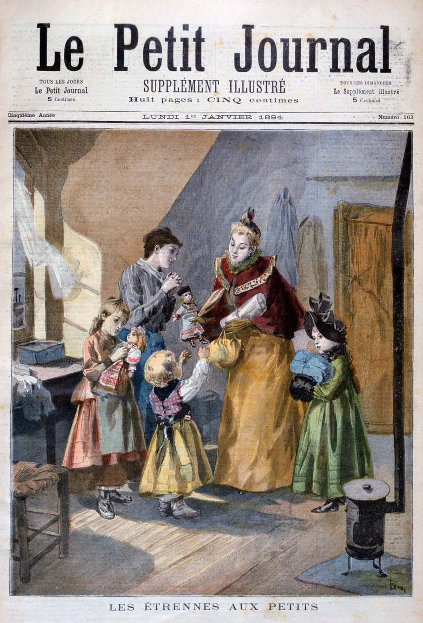 Újévi ajándékot kapó gyerekek, 1894 alkotó: Oswaldo Tofani