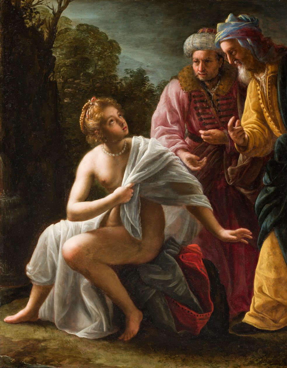 Susanna and the Elders, 1620 körül (olaj, réztábla) alkotó: Ottavio Mario Leoni