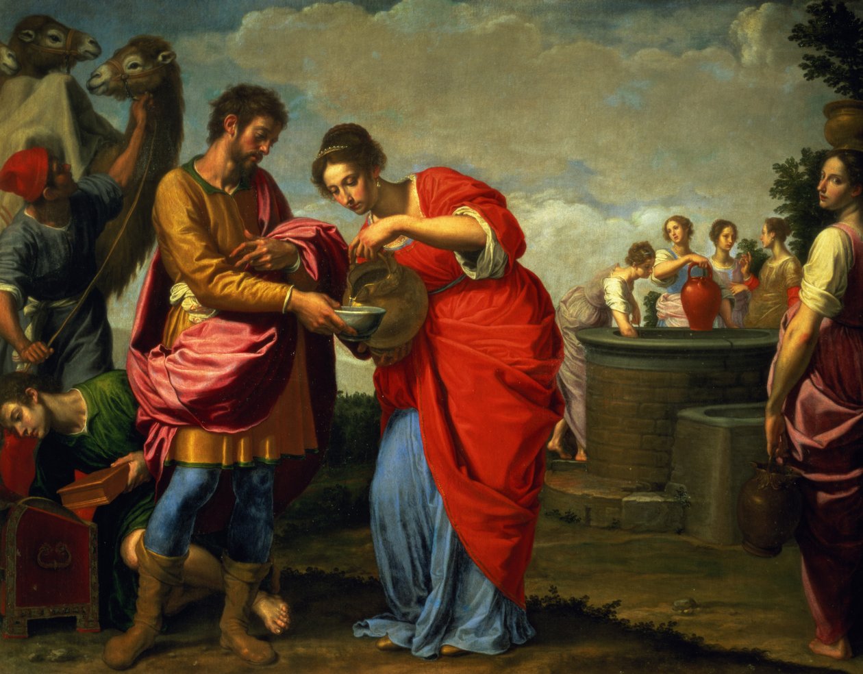 Rebecca és Eliezer a kútnál, 1626-27 körül alkotó: Ottavio Vannini