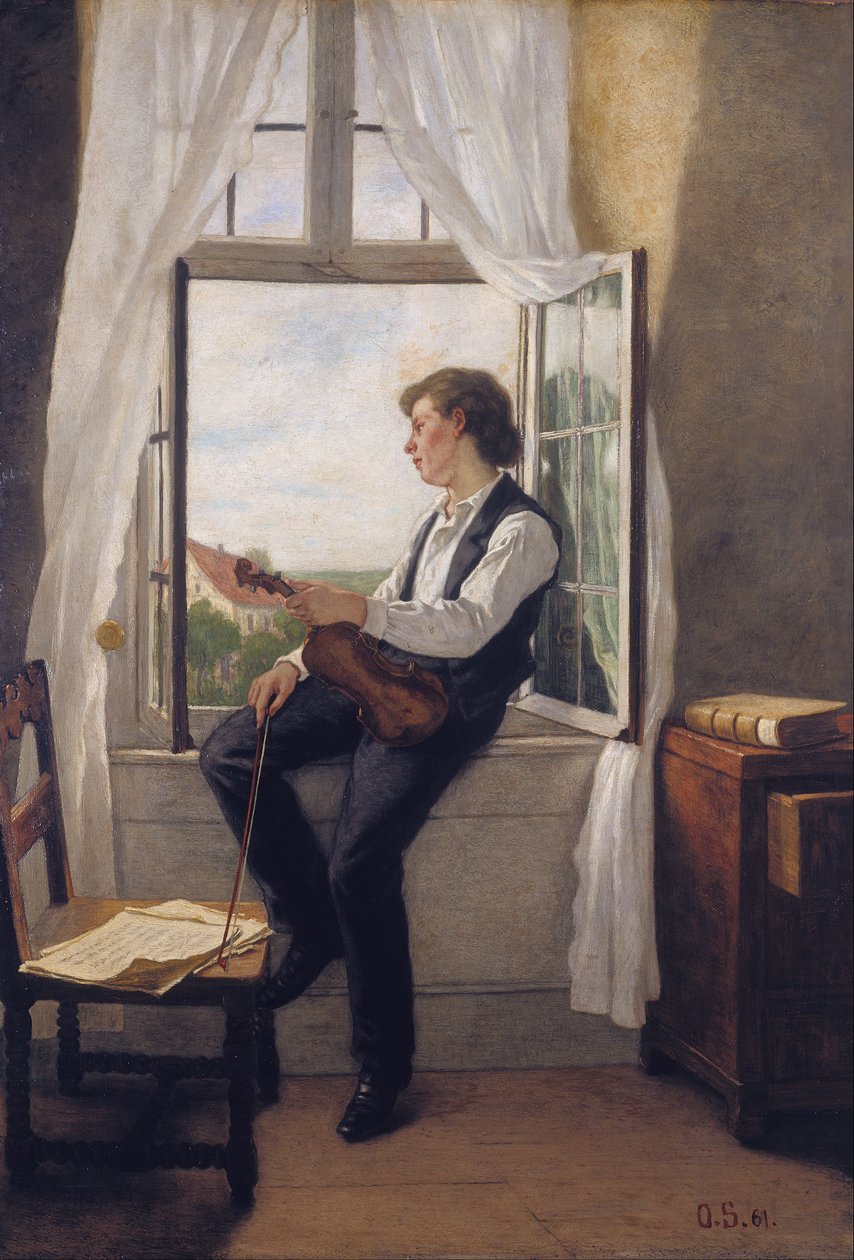 Hegedűs az ablakban alkotó: Franz Otto Scholderer