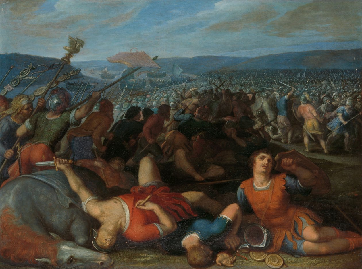 A Batavians legyőzték a rómaiakat a Rajnánál, 1600-13 alkotó: Otto van Veen