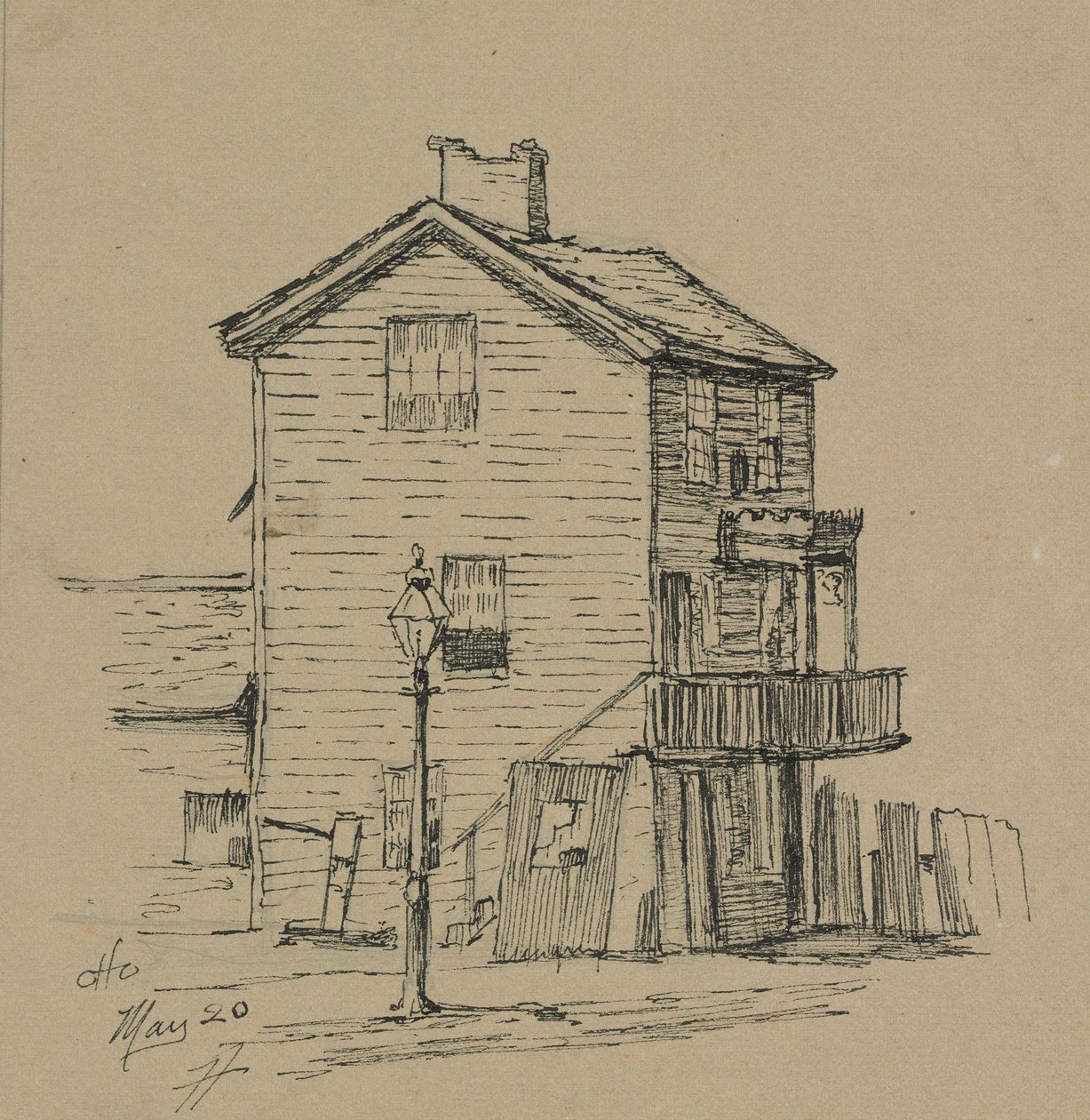 Egy régi ház, Cleveland. alkotó: Otto H. Bacher