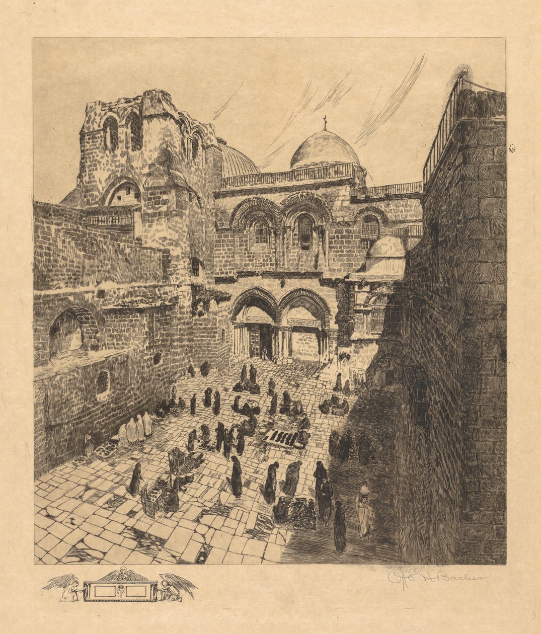 Szent Sír-templom, Jeruzsálem. alkotó: Otto H. Bacher