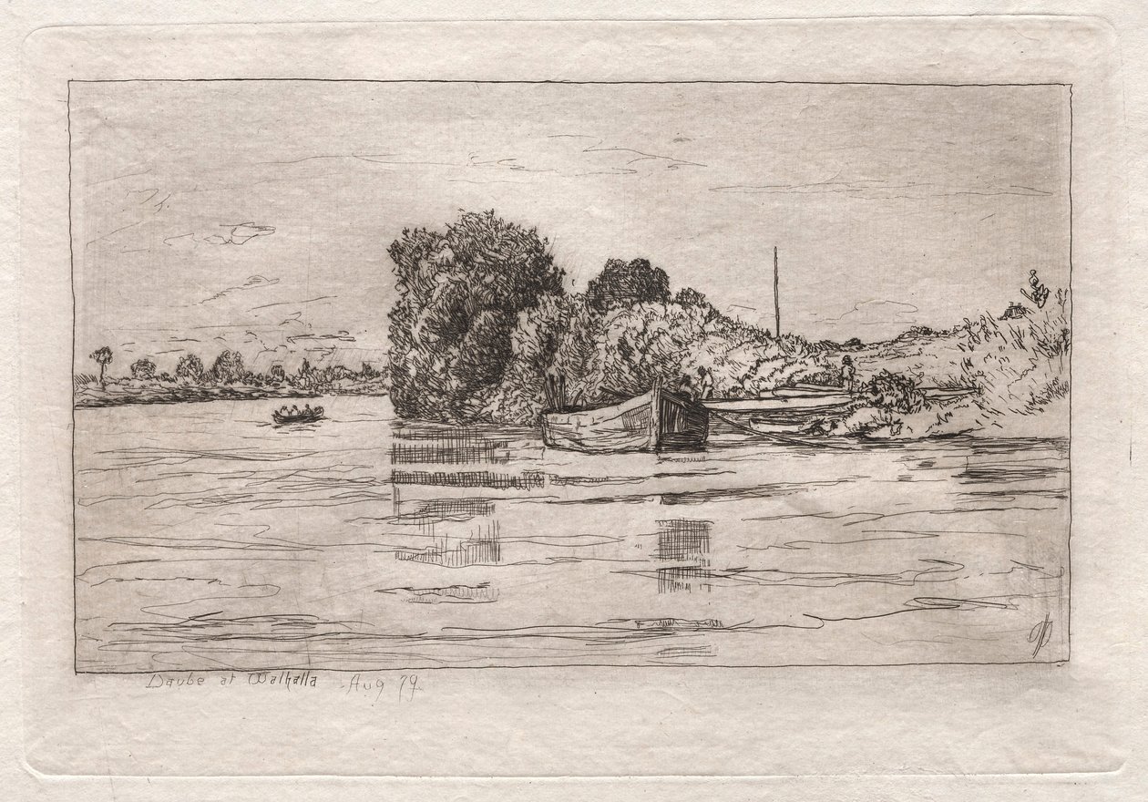 Duna Walhallánál, 1879. alkotó: Otto H. Bacher