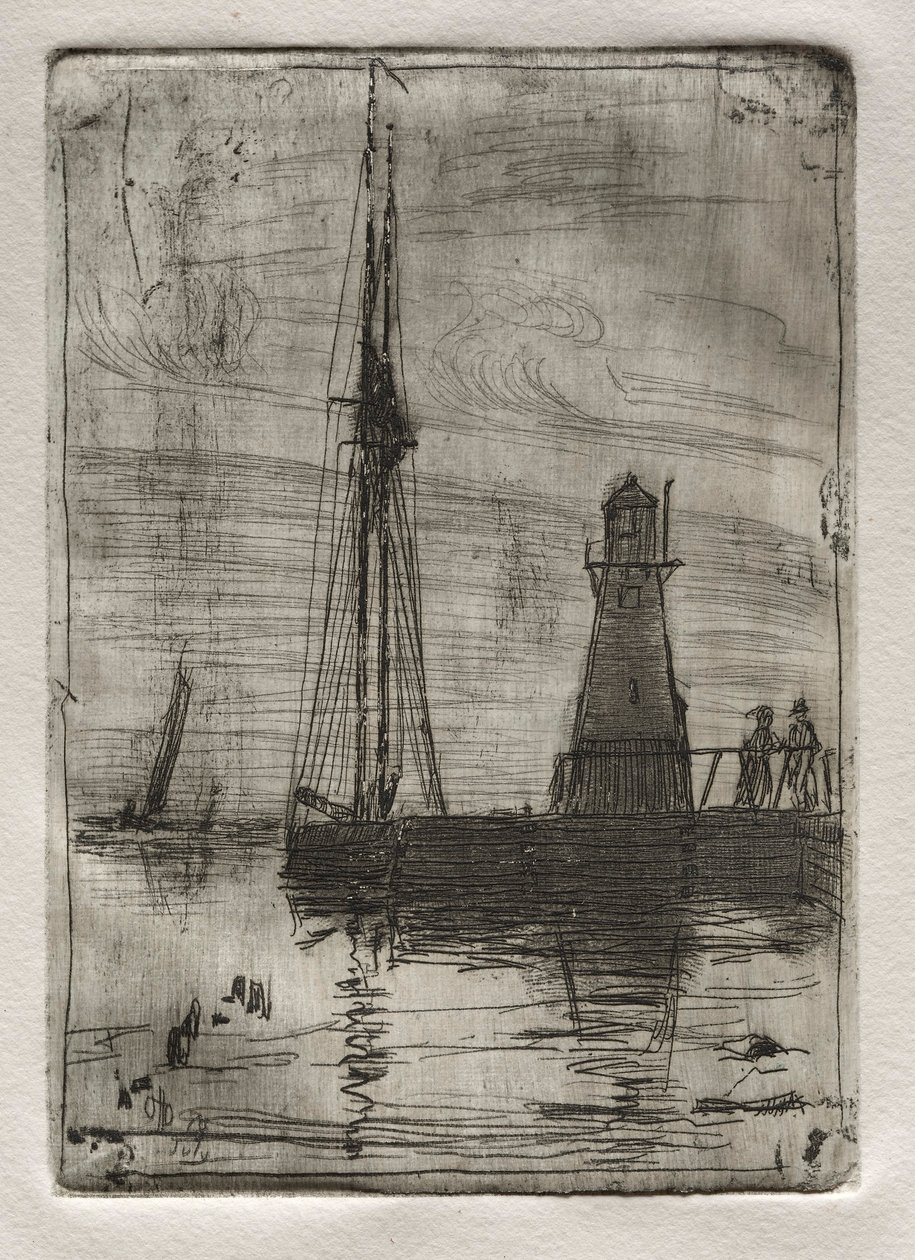 River Pier, 1878. alkotó: Otto H. Bacher