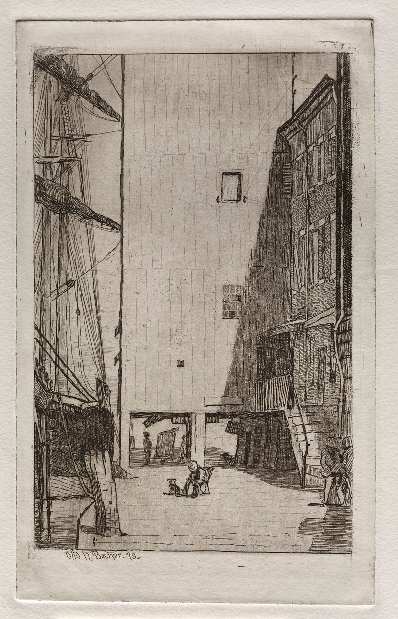 Hajó és lift, 1878. alkotó: Otto H. Bacher