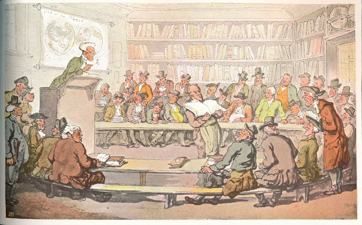 „Egy könyvárverés”, c1810 alkotó: Otto Limited