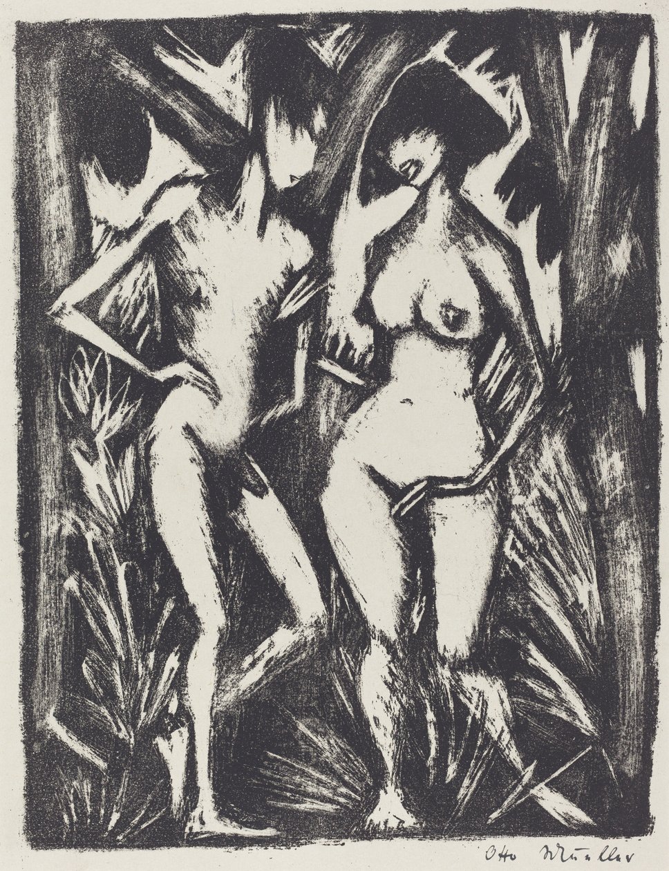 Ádám és Éva (Adam und Eva) alkotó: Otto Müller