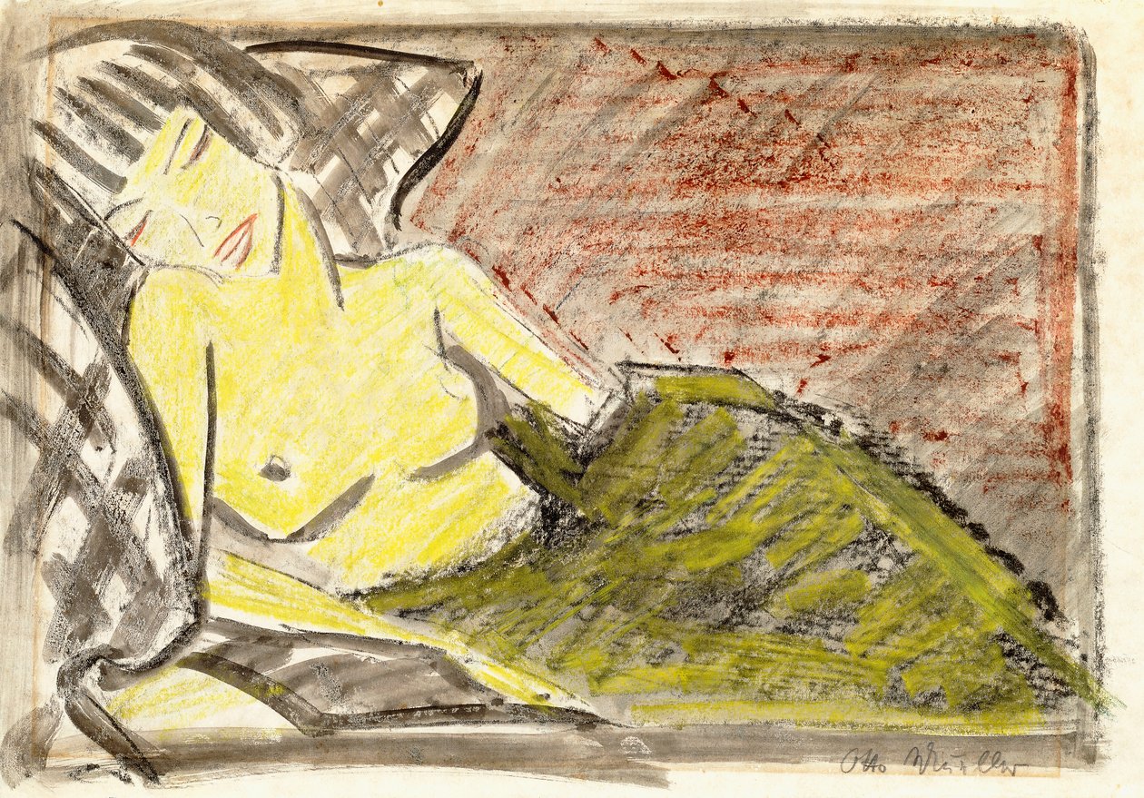 Fekvő nő, 1925 körül alkotó: Otto Mueller